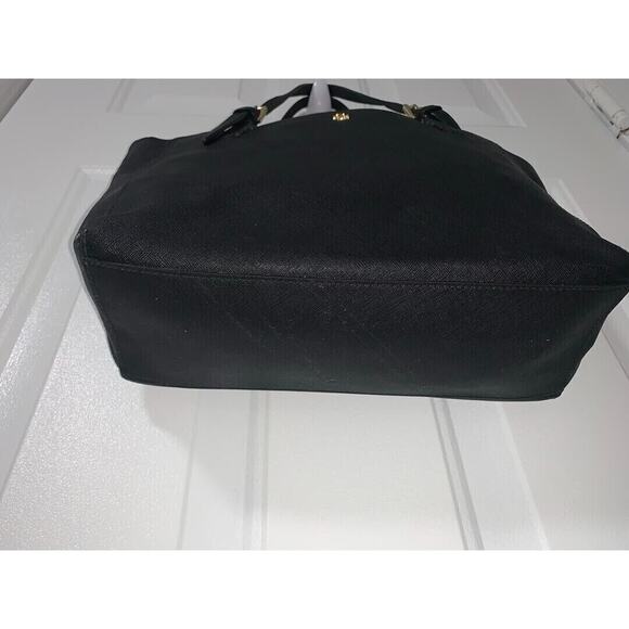 Tory Burch Black Leather Tote Bag With Gold Hardware - Picture 5 of 8